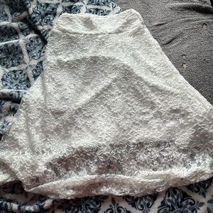 flowy midi lace skirt